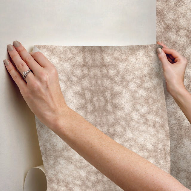 Palomino Tan Peel & Stick Wallpaper with Equine Dapple Pattern, Non Woven, 27-in x 20-ft - York PSW1376RL