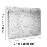 Fleabitten Soft Grey Peel & Stick Wallpaper with Speckled Equine Coat Motif - York PSW1378RL