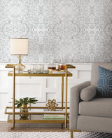 Fleabitten Soft Grey Peel & Stick Wallpaper with Speckled Equine Coat Motif - York PSW1378RL