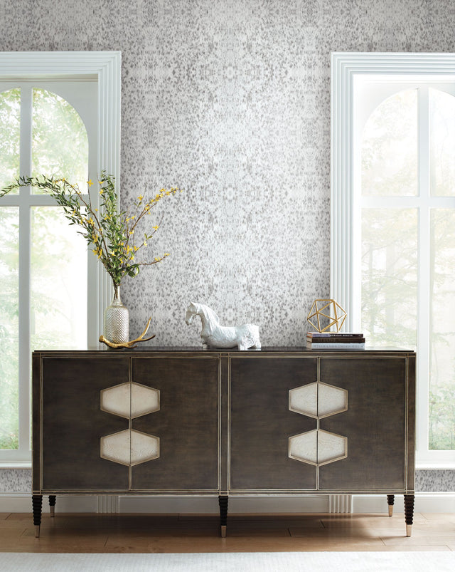 Fleabitten Soft Grey Peel & Stick Wallpaper with Speckled Equine Coat Motif - York PSW1378RL