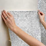 Fleabitten Soft Grey Peel & Stick Wallpaper with Speckled Equine Coat Motif - York PSW1378RL