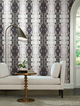 Marbled Appaloosa Black Peel & Stick Wallpaper with Equestrian Spotted Motif - York PSW1380RL