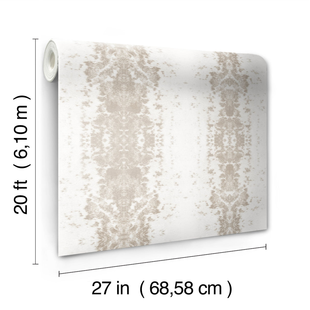 Marbled Appaloosa Beige Peel & Stick Wallpaper with Equine-Inspired Abstract Motif - York PSW1381RL