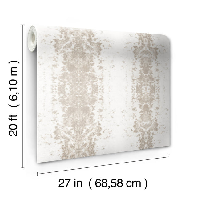 Marbled Appaloosa Beige Peel & Stick Wallpaper with Equine-Inspired Abstract Motif - York PSW1381RL