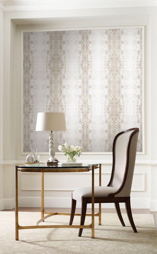 Marbled Appaloosa Beige Peel & Stick Wallpaper with Equine-Inspired Abstract Motif - York PSW1381RL