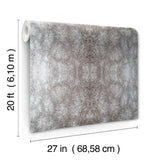 Rose Dapple Warm Grey Peel & Stick Wallpaper with Equestrian Dapple Motif - York PSW1382RL