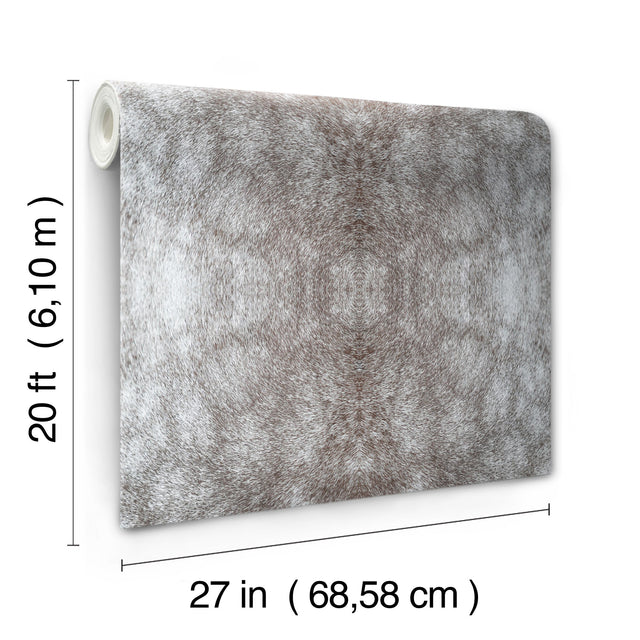 Rose Dapple Warm Grey Peel & Stick Wallpaper with Equestrian Dapple Motif - York PSW1382RL