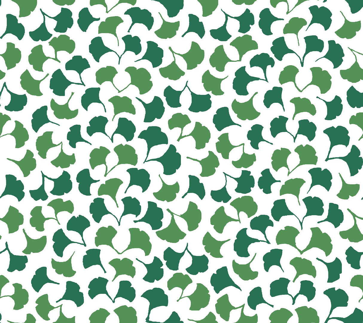 Forest Glade Forest Green Peel & Stick Wallpaper with Botanical Ginkgo Leaf Pattern - York PSW1389RL