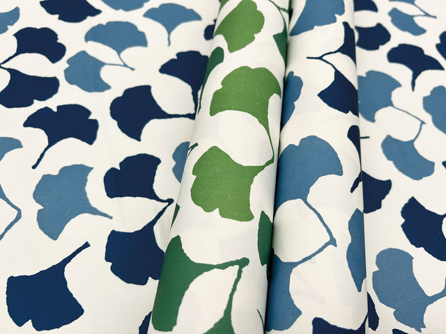Forest Glade Forest Green Peel & Stick Wallpaper with Botanical Ginkgo Leaf Pattern - York PSW1389RL