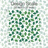 Forest Glade Forest Green Peel & Stick Wallpaper with Botanical Ginkgo Leaf Pattern - York PSW1389RL