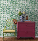 Forest Glade Forest Green Peel & Stick Wallpaper with Botanical Ginkgo Leaf Pattern - York PSW1389RL