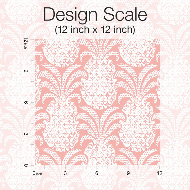 Colony Club Shell Pink Peel & Stick Wallpaper with Botanical Pineapple Motif - York PSW1391RL