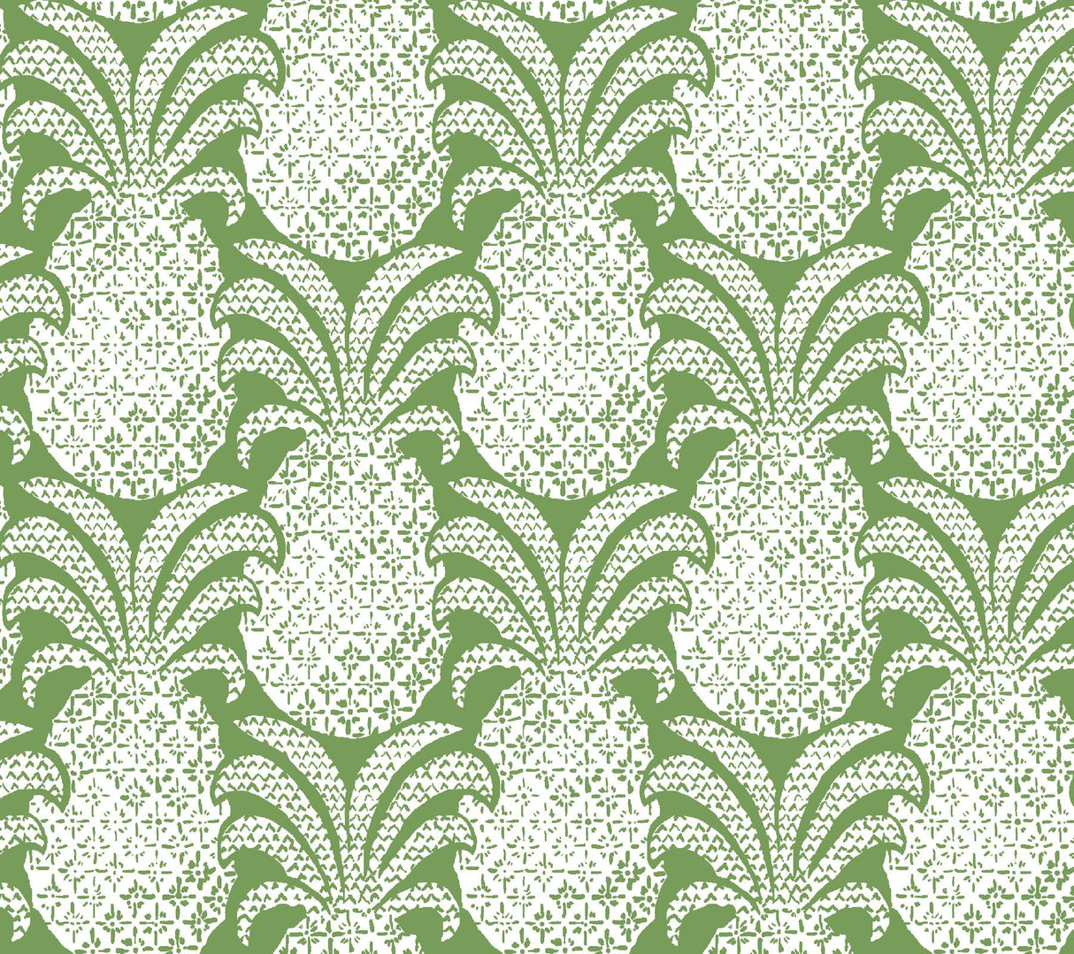 Colony Club Palm Green Peel & Stick Wallpaper with Pineapple Botanical Motif - York PSW1392RL