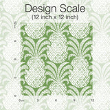 Colony Club Palm Green Peel & Stick Wallpaper with Pineapple Botanical Motif - York PSW1392RL