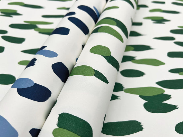 Club House Palm Green Peel & Stick Wallpaper with Painterly Geometric Dots - York PSW1393RL