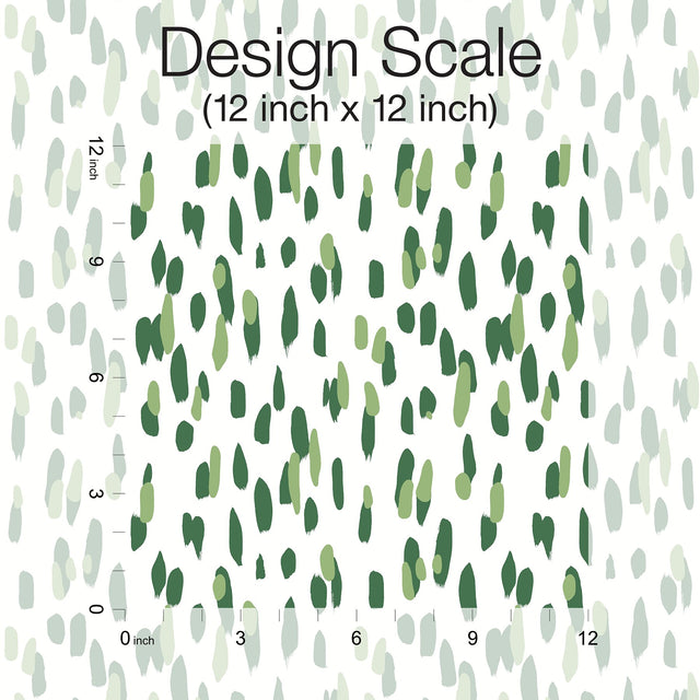 Club House Palm Green Peel & Stick Wallpaper with Painterly Geometric Dots - York PSW1393RL
