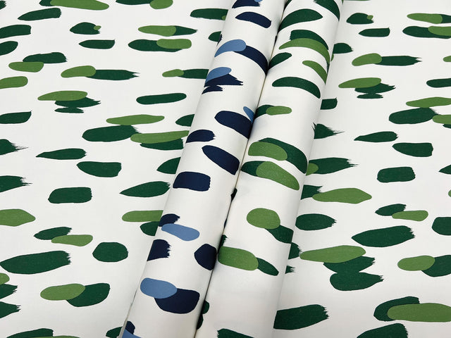 Club House Navy Blue Peel & Stick Wallpaper with Painterly Dot Geometric - York PSW1394RL