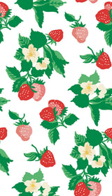 Berry Nice Berry Pink Peel & Stick Wallpaper with Botanical Strawberry Motif - York PSW1395RL