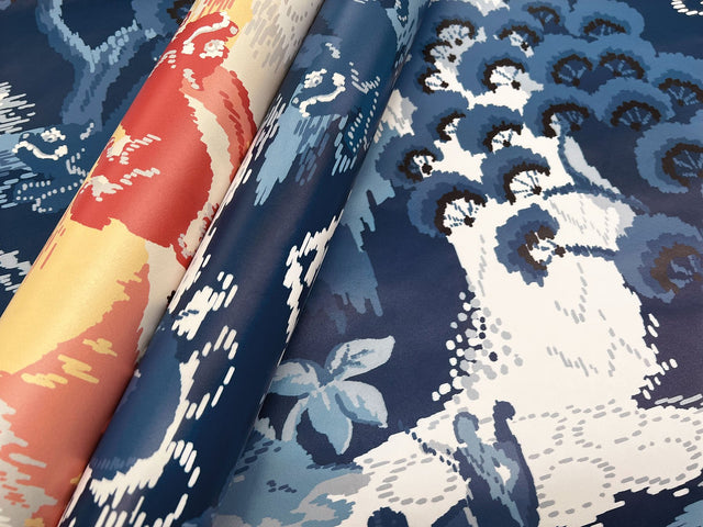 Old Peking Pink Lemonade Peel & Stick Wallpaper with Chinoiserie Scenic Motif - York PSW1402RL