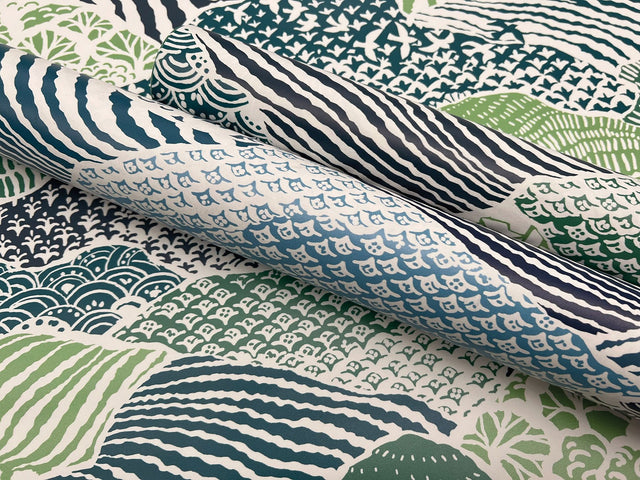 Shangri-La Navy Blue Peel & Stick Wallpaper