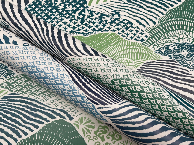 Shangri-La Navy Blue Peel & Stick Wallpaper