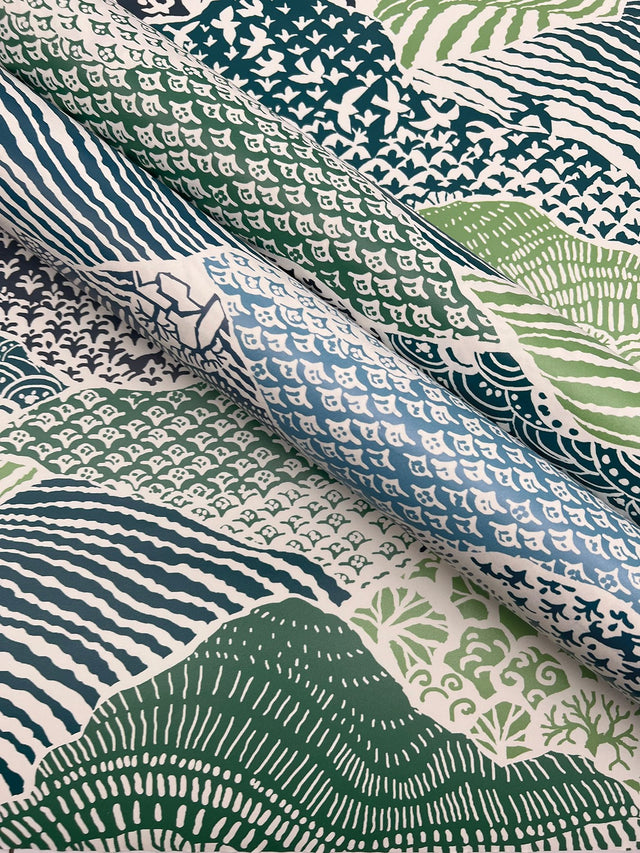 Shangri-La Navy Blue Peel & Stick Wallpaper