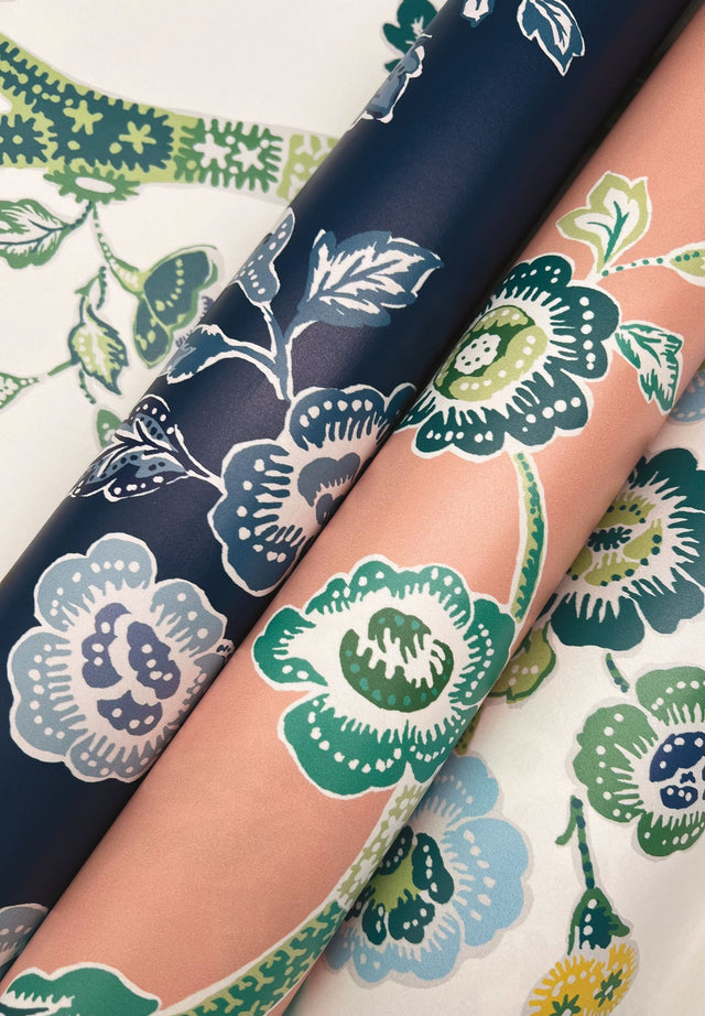 Temple Garden Barbados Green Peel & Stick Wallpaper with Botanical Floral Pattern - York PSW1406RL