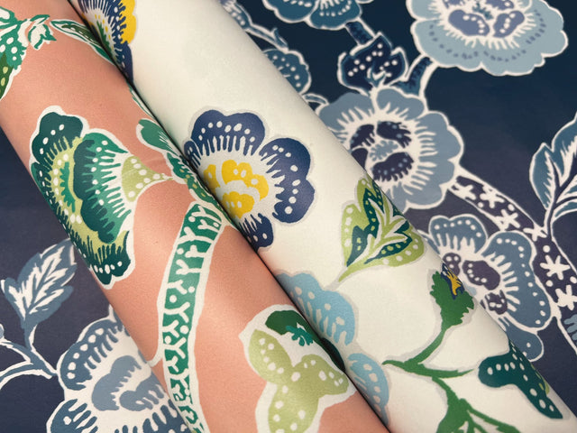 Temple Garden Barbados Green Peel & Stick Wallpaper with Botanical Floral Pattern - York PSW1406RL