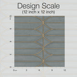 Pavilion Charcoal Peel & Stick Wallpaper with Geometric Metallic Motif - York PSW1410RL