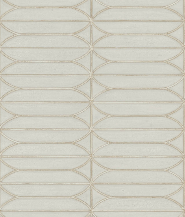 Pavilion Taupe Peel & Stick Wallpaper with Geometric Motif - York PSW1411RL