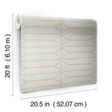 Pavilion Taupe Peel & Stick Wallpaper with Geometric Motif - York PSW1411RL