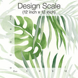 Paradise Palm Green Peel & Stick Wallpaper with Botanical Watercolor Palm Leaf Pattern - York PSW1412RL