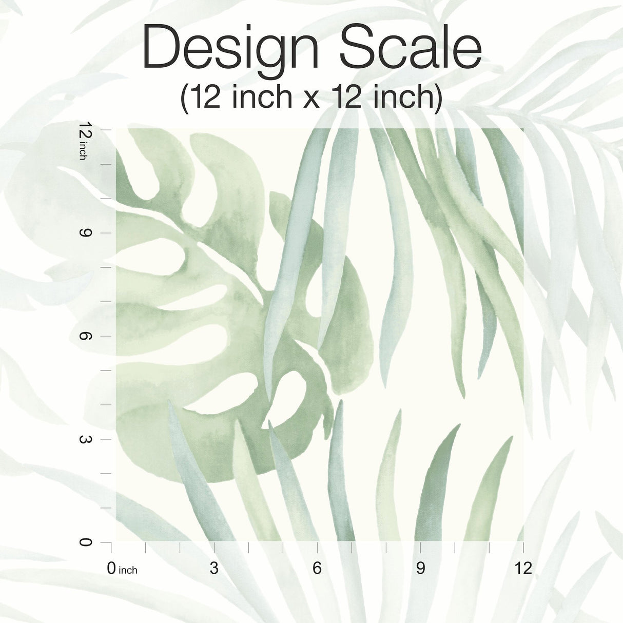 Paradise Palm Aloe Peel & Stick Wallpaper with Botanical Palm Leaf Motif - York PSW1413RL