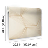 Honeycomb Sand & Gold Peel & Stick Wallpaper with Geometric Honeycomb Pattern - York PSW1416RL