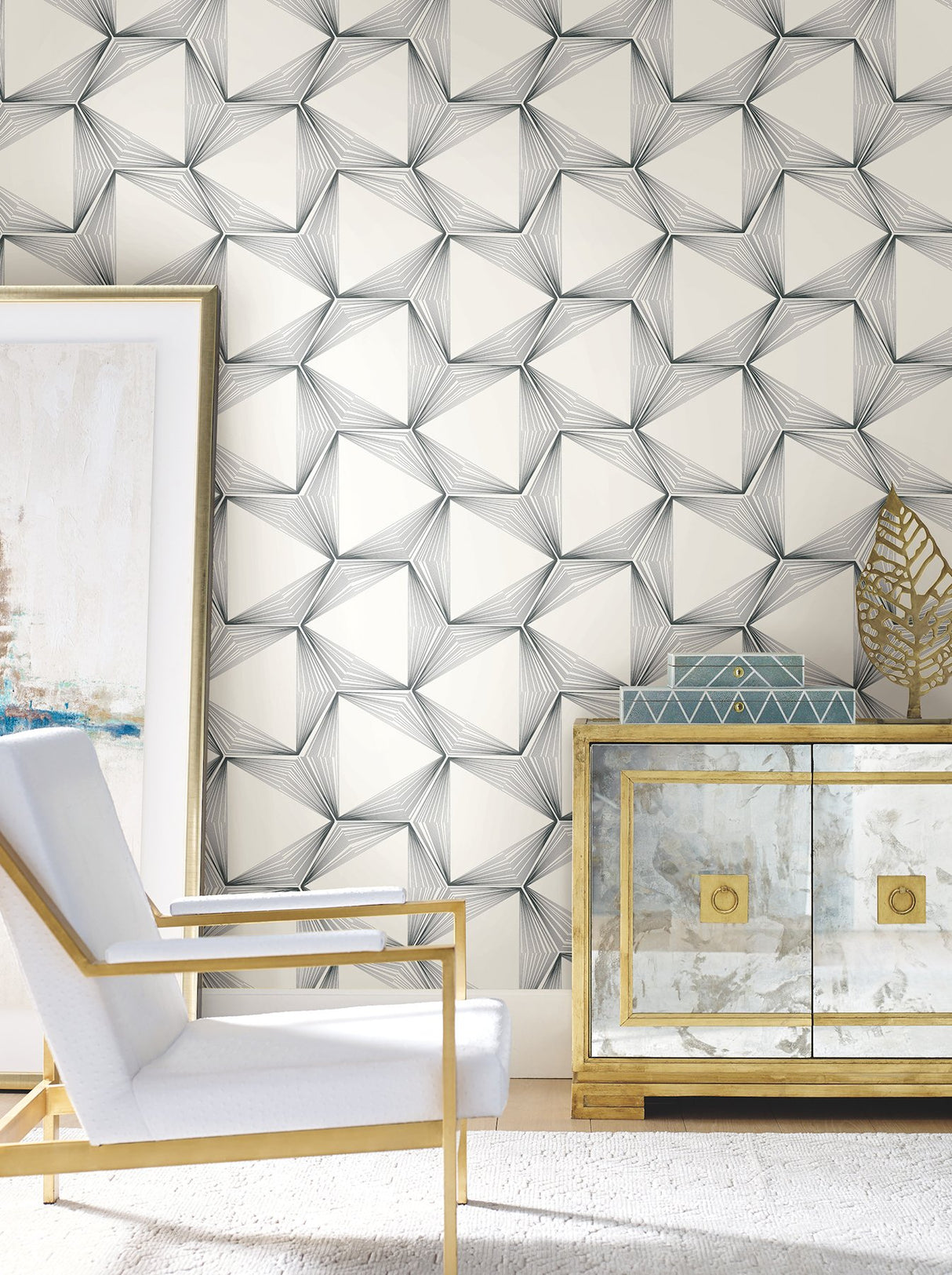 Honeycomb Charcoal Peel & Stick Wallpaper with Geometric Honeycomb Pattern - York PSW1417RL
