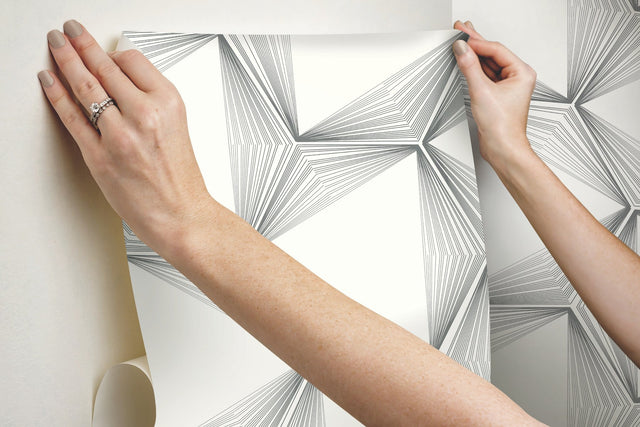 Honeycomb Charcoal Peel & Stick Wallpaper with Geometric Honeycomb Pattern - York PSW1417RL