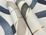 Interlock Light Taupe Peel & Stick Wallpaper with Geometric Interlocking Rings - York PSW1418RL