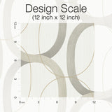 Interlock Light Taupe Peel & Stick Wallpaper with Geometric Interlocking Rings - York PSW1418RL