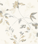 Linden Flower Soft Neutral Peel & Stick Wallpaper with Botanical Matte Non-Woven Design - York PSW1424RL
