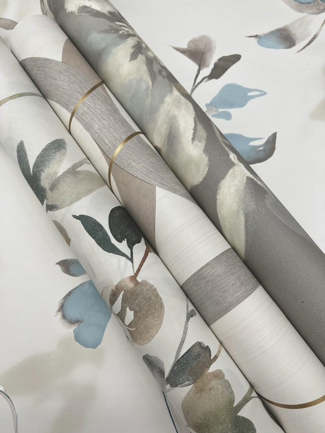 Linden Flower Soft Neutral Peel & Stick Wallpaper with Botanical Matte Non-Woven Design - York PSW1424RL