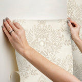 Cottontail Toile Wicker Peel & Stick Wallpaper with Animal Toile Pattern - York PSW1434RL