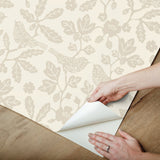 Sparrow & Oak Wicker Peel & Stick Wallpaper with Botanical Bird Motif - York PSW1440RL