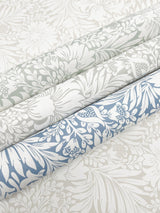 Modern Acanthus Mist Peel & Stick Wallpaper with Floral Acanthus Pattern - York PSW1444RL