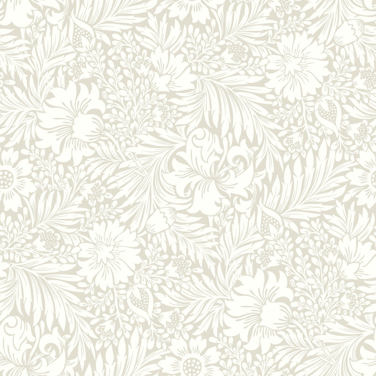 Modern Acanthus Wicker Peel & Stick Wallpaper with Floral Botanical Pattern - York PSW1445RL