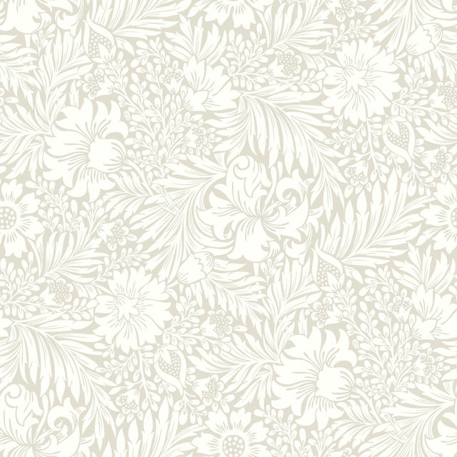 Modern Acanthus Wicker Peel & Stick Wallpaper with Floral Botanical Pattern - York PSW1445RL