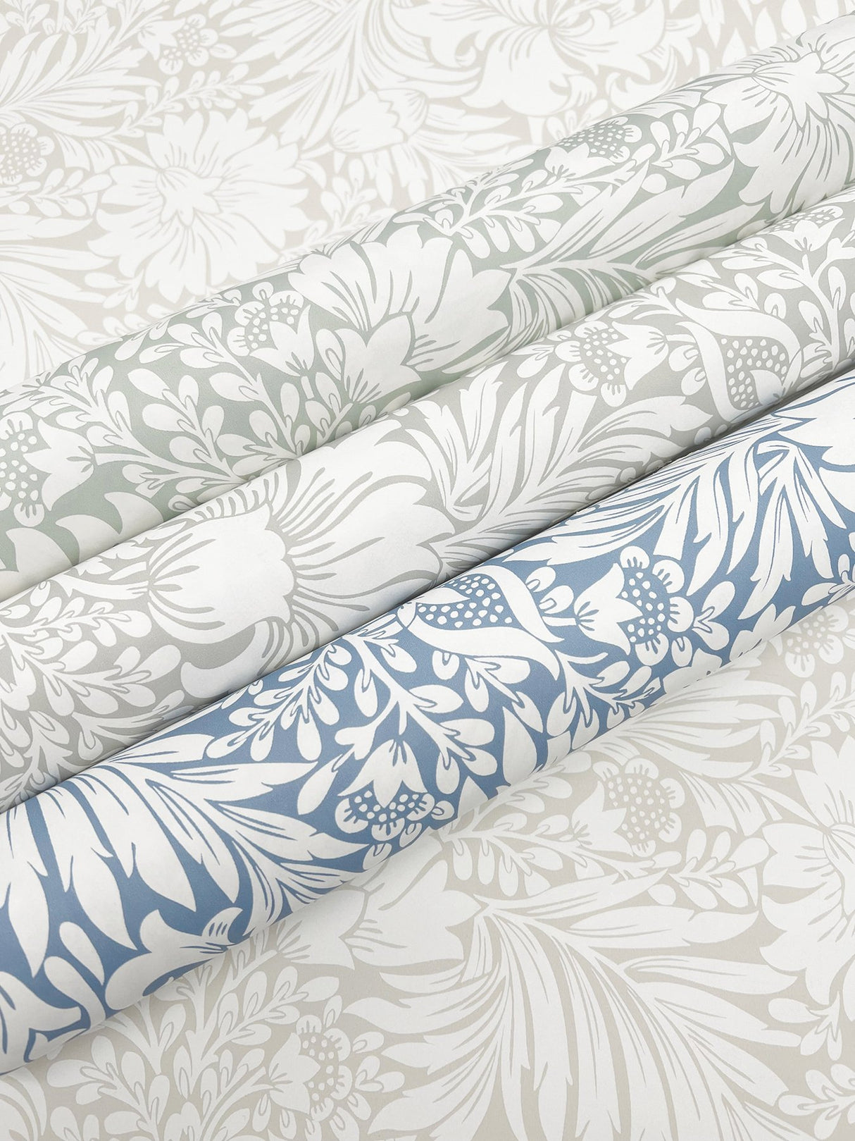 Modern Acanthus Wicker Peel & Stick Wallpaper with Floral Botanical Pattern - York PSW1445RL
