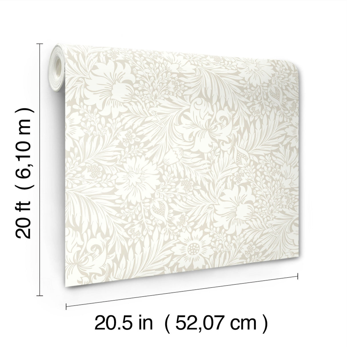 Modern Acanthus Wicker Peel & Stick Wallpaper with Floral Botanical Pattern - York PSW1445RL