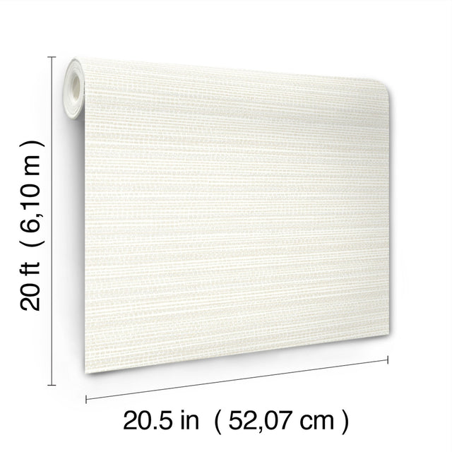 Tick Mark Texture Sand & Fog Peel & Stick Wallpaper with Geometric Woven Motif - York PSW1450RL