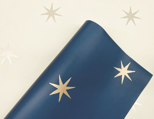 Star Splendor Wicker & Metallic Glint Peel & Stick Wallpaper with Bohemian Metallic Star Motif - York PSW1452RL
