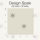 Star Splendor Wicker & Metallic Glint Peel & Stick Wallpaper with Bohemian Metallic Star Motif - York PSW1452RL
